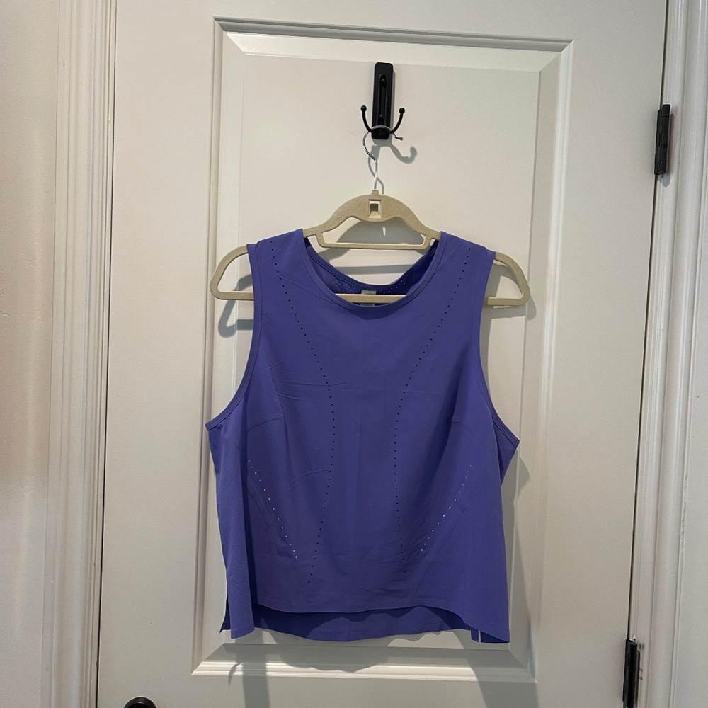 Purple athletic tank top